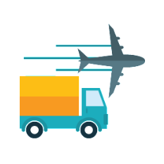Camion e aereo per spedizioni